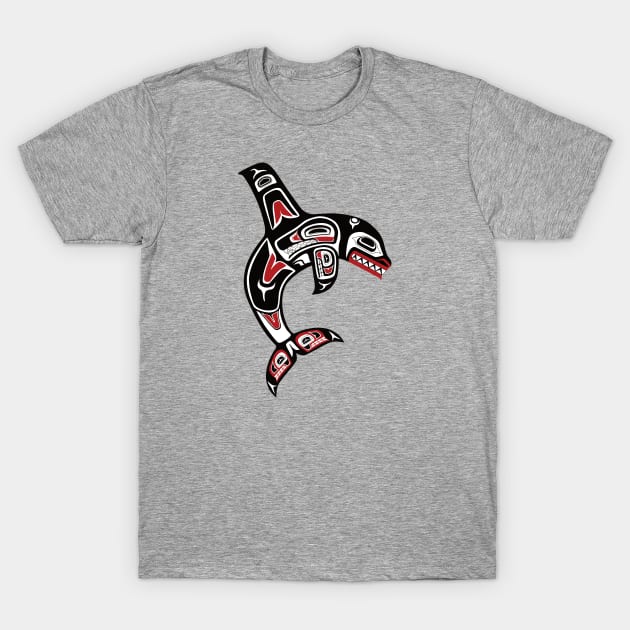 Pacific Northwest Native Orca T-Shirt by Beltschazar